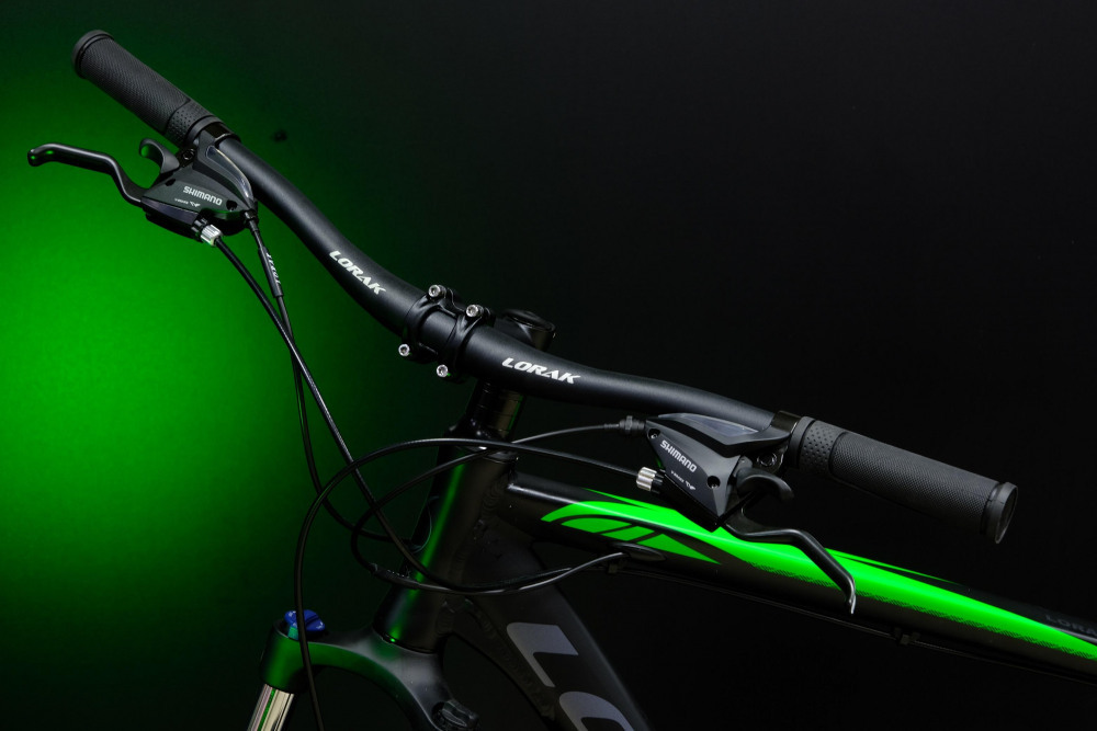 Lorak 2.0 Матовый Чёрный/Зелёный рама 19 (на рост 171-182) (27.5)