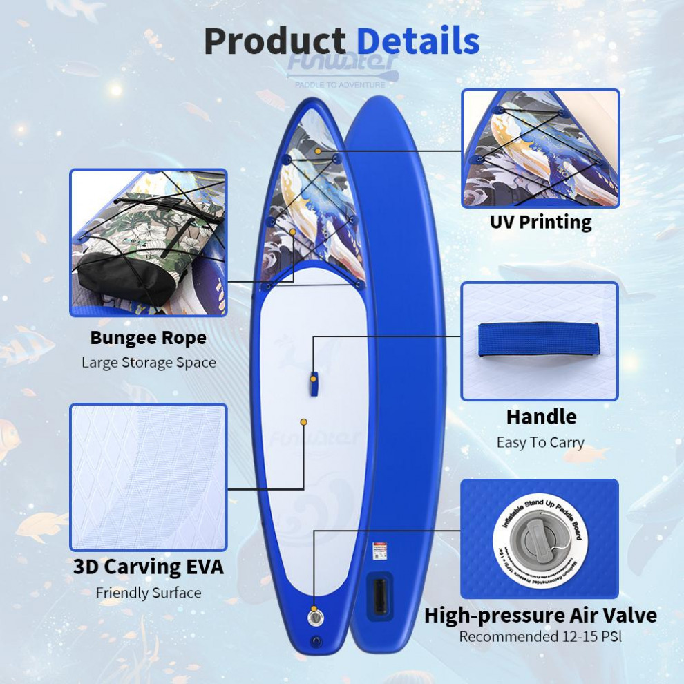 Сапборд SUPFW53A 350 84 15 синий дельфин, код 78924